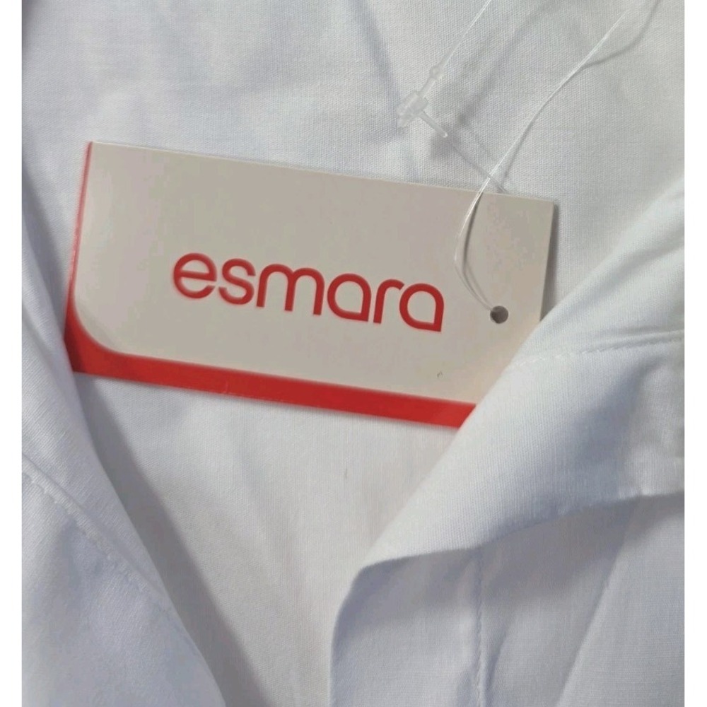 NWT Esmara White 100% Cotton Button Front Oversized Shirt Women's US 8 Medium - Picture 10 of 12
